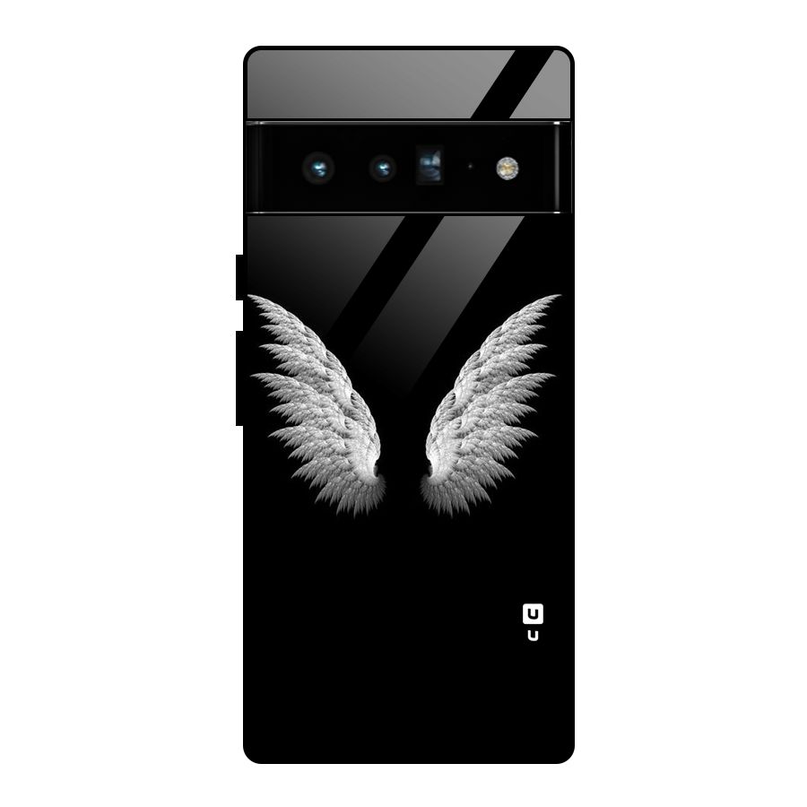 White Wings Glass Back Case for Google Pixel 6 Pro