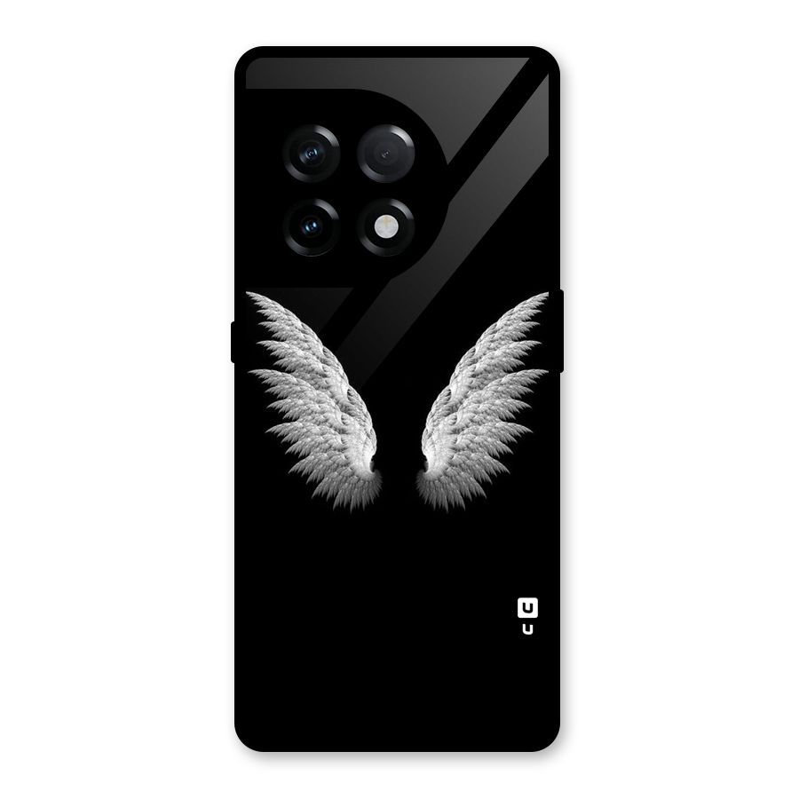 White Wings Glass Back Case for OnePlus 11R