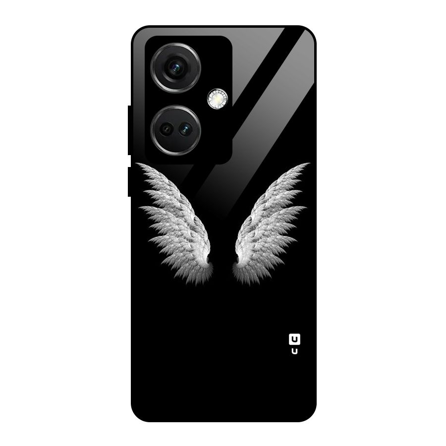 White Wings Glass Back Case for OnePlus Nord CE 3 5G