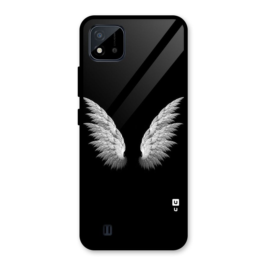 White Wings Glass Back Case for Realme C11 2021