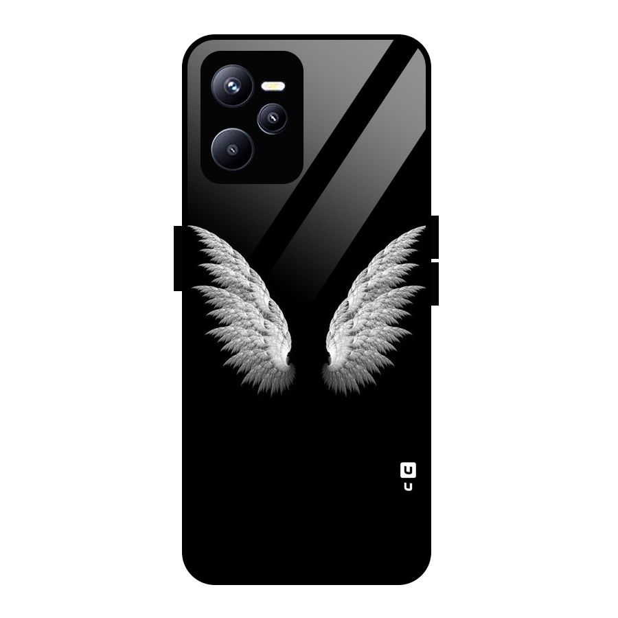 White Wings Glass Back Case for Realme C35