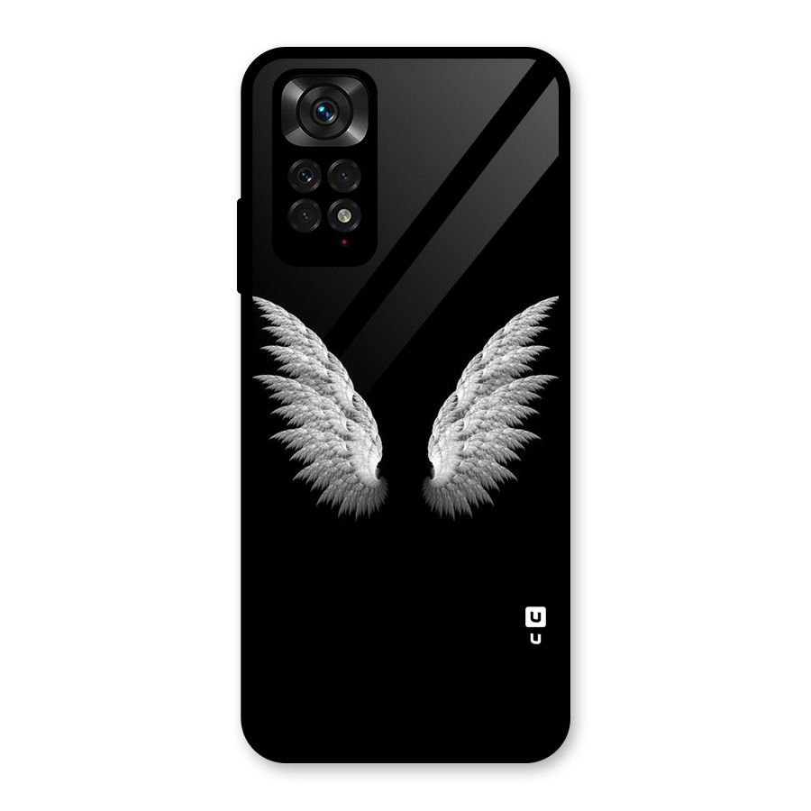 White Wings Glass Back Case for Redmi Note 11S