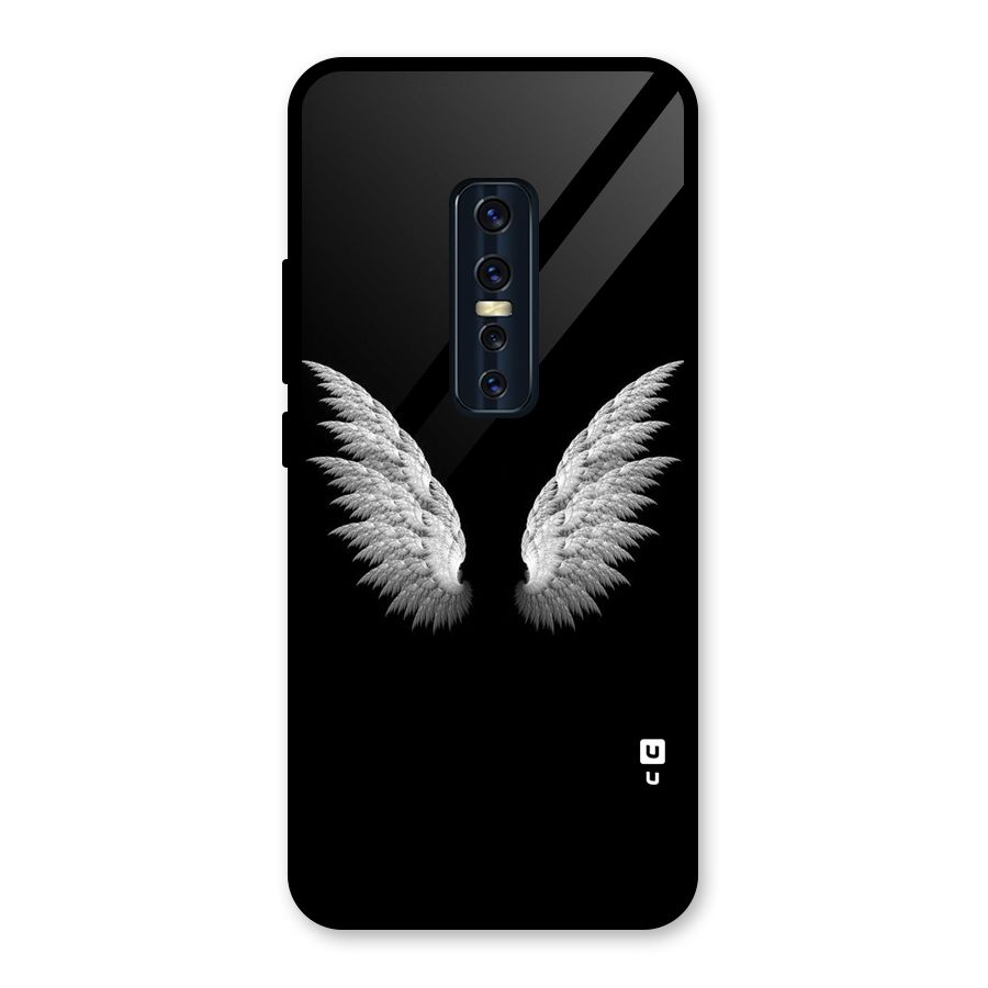 White Wings Glass Back Case for Vivo V17 Pro