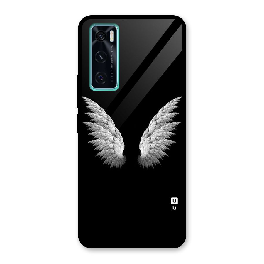 White Wings Glass Back Case for Vivo V20 SE