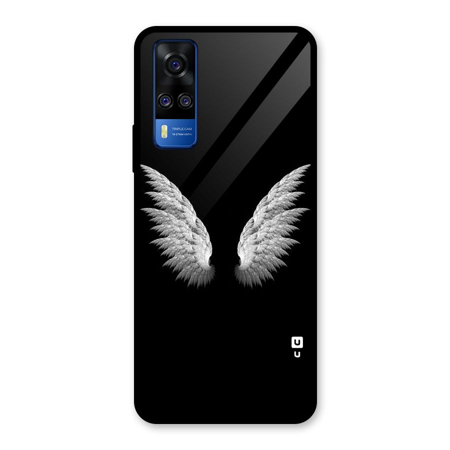 White Wings Glass Back Case for Vivo Y31