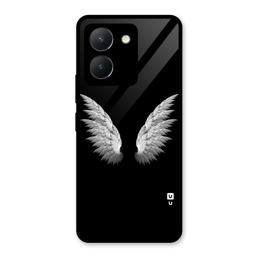 White Wings Glass Back Case for Vivo Y36