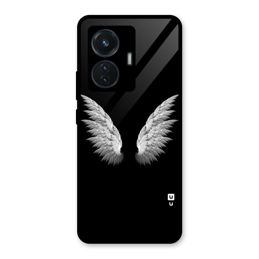 White Wings Glass Back Case for iQOO Z6 44W