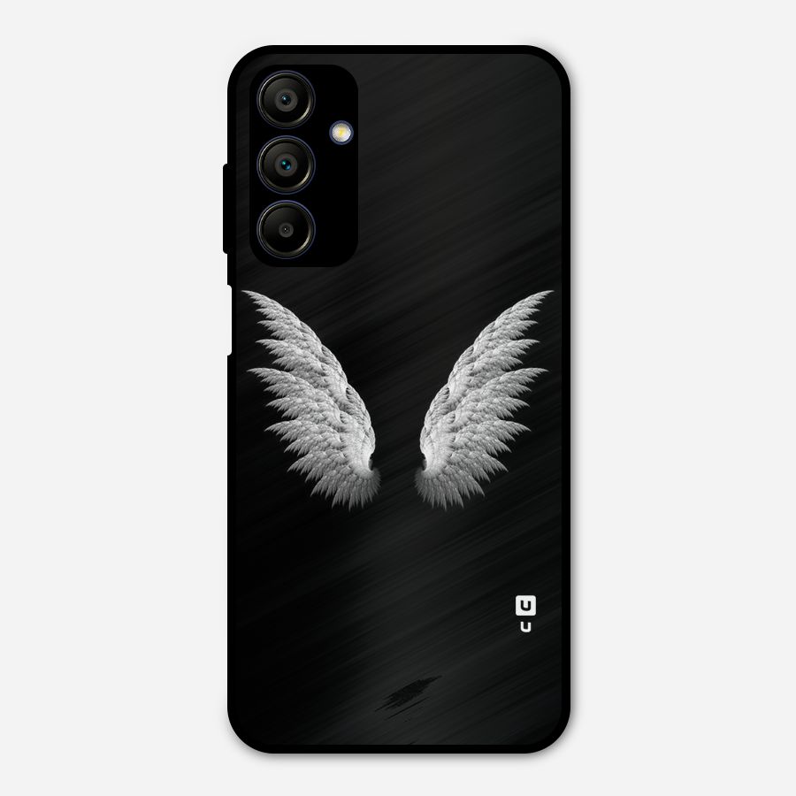 White Wings Metal Back Case for Galaxy A15 5G