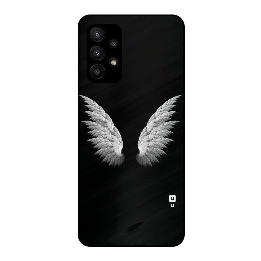 White Wings Metal Back Case for Galaxy A23