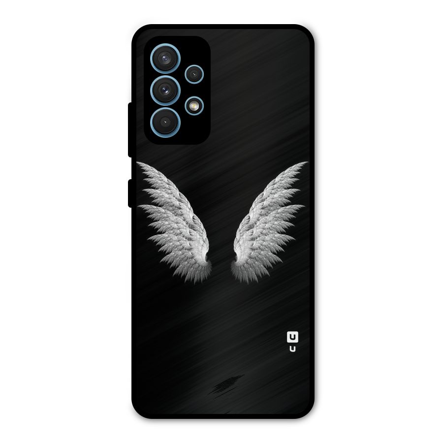 White Wings Metal Back Case for Galaxy A32