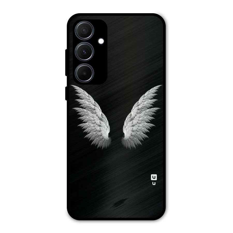 White Wings Metal Back Case for Galaxy A35