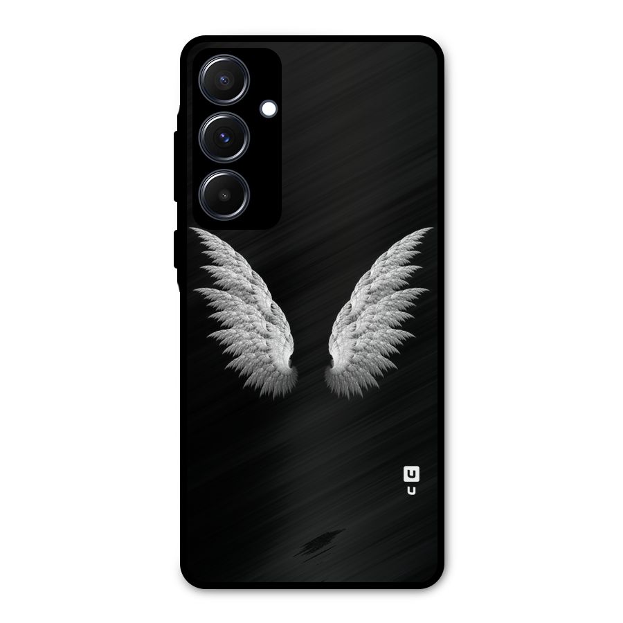White Wings Metal Back Case for Galaxy A55