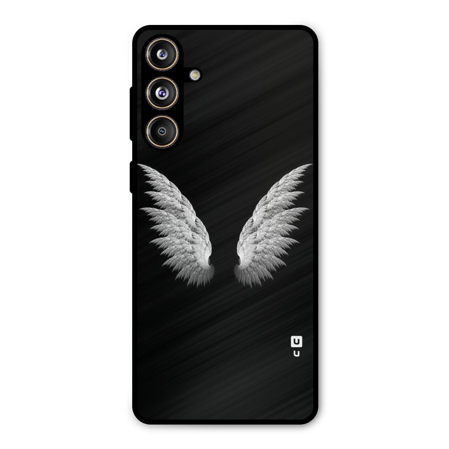 White Wings Metal Back Case for Galaxy F55