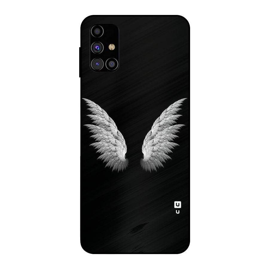 White Wings Metal Back Case for Galaxy M31s