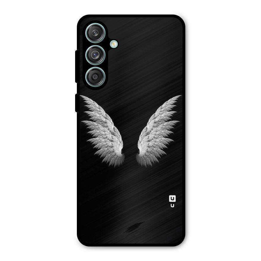 White Wings Metal Back Case for Galaxy M55 5G
