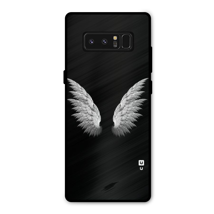 White Wings Metal Back Case for Galaxy Note 8