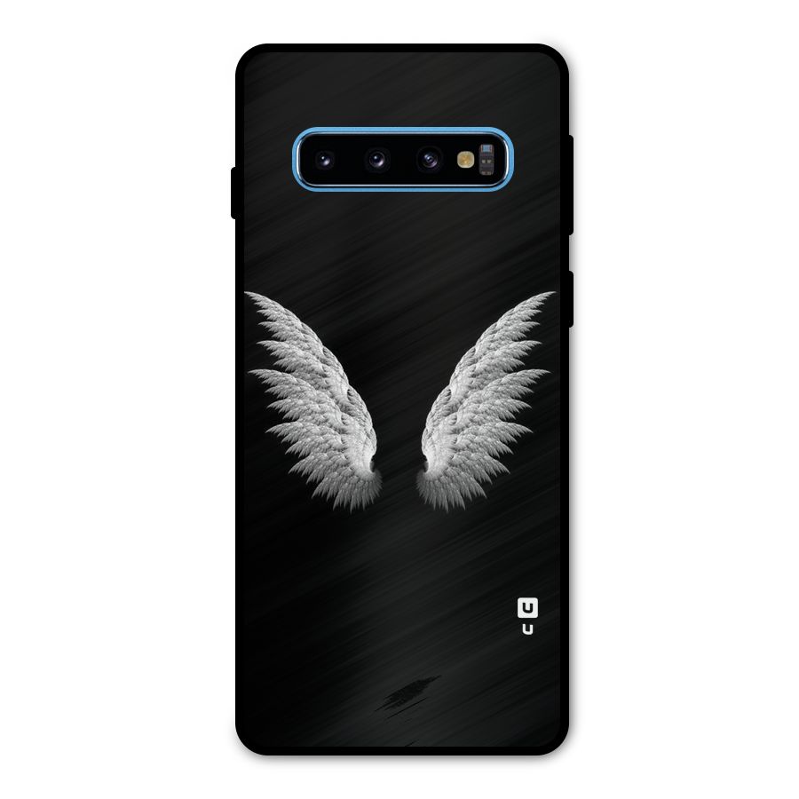 White Wings Metal Back Case for Galaxy S10