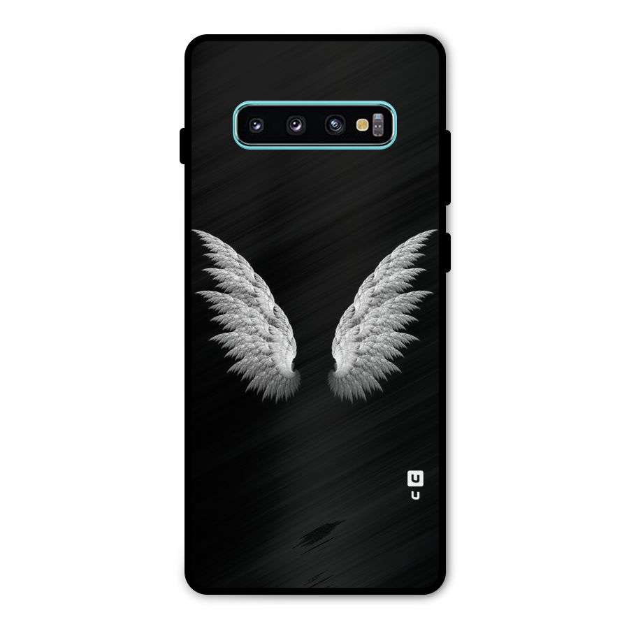 White Wings Metal Back Case for Galaxy S10 Plus