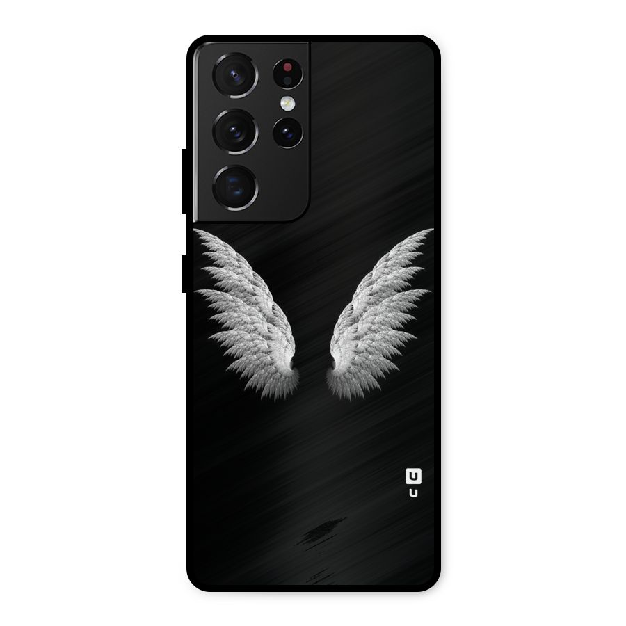 White Wings Metal Back Case for Galaxy S21 Ultra 5G