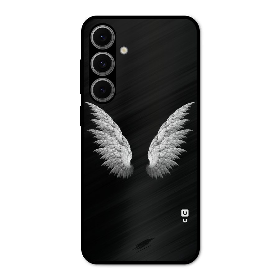 White Wings Metal Back Case for Galaxy S24 FE