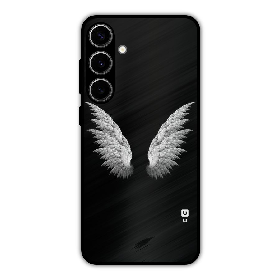 White Wings Metal Back Case for Galaxy S24 Plus