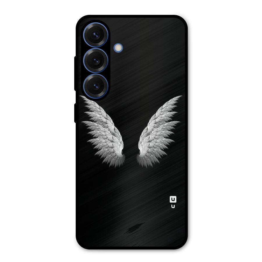 White Wings Metal Back Case for Galaxy S25