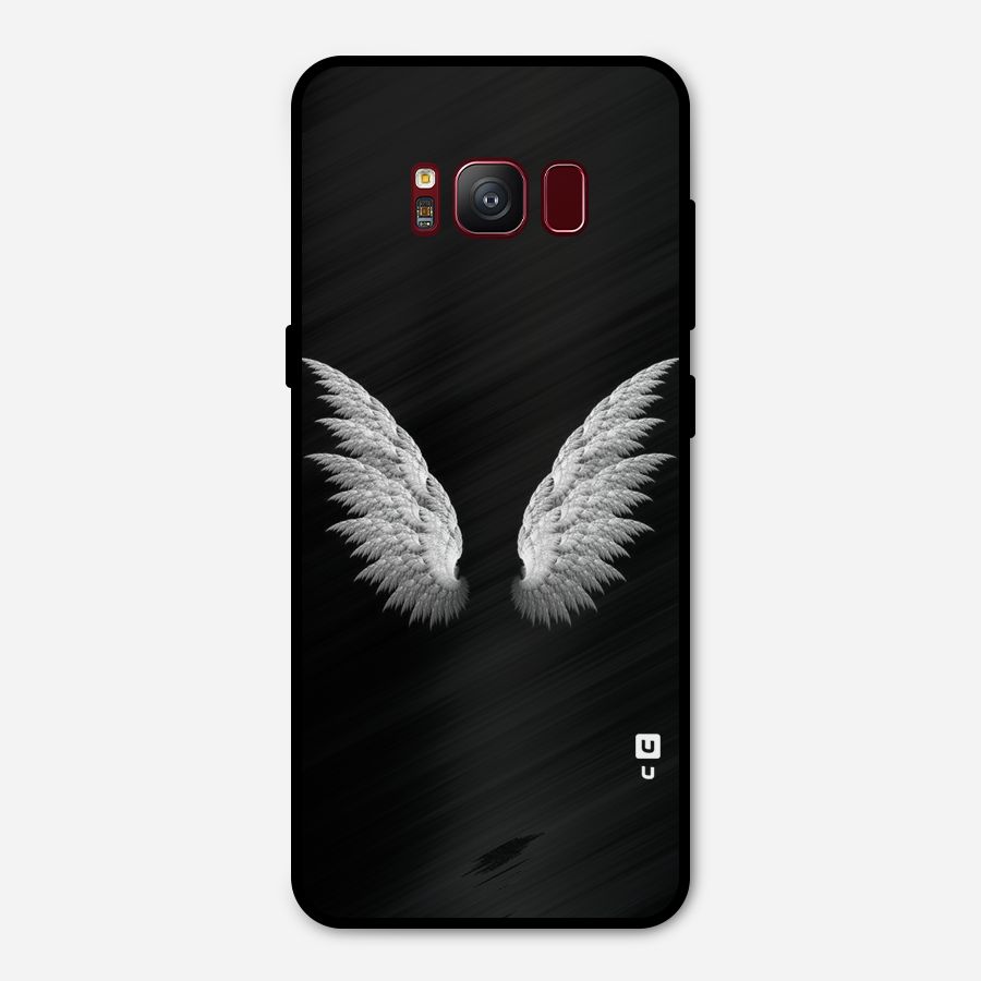 White Wings Metal Back Case for Galaxy S8