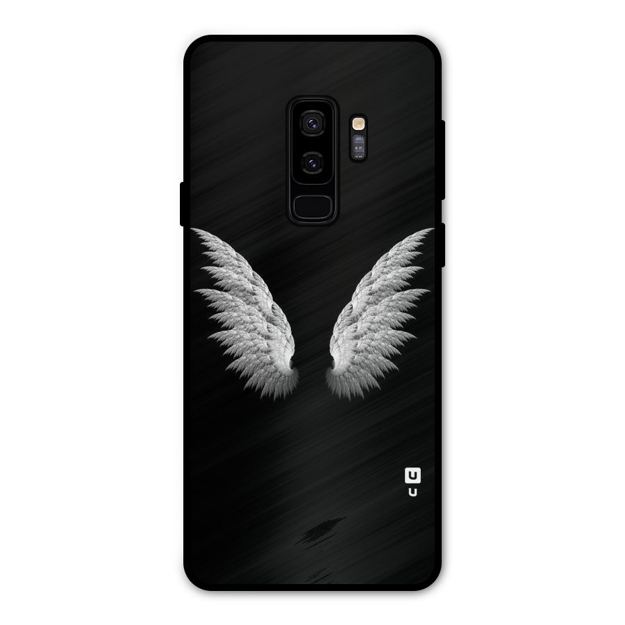 White Wings Metal Back Case for Galaxy S9 Plus