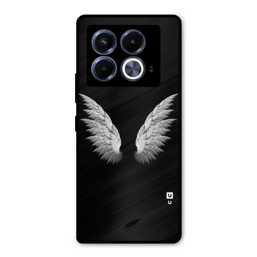 White Wings Metal Back Case for Infinix Note 40 5G