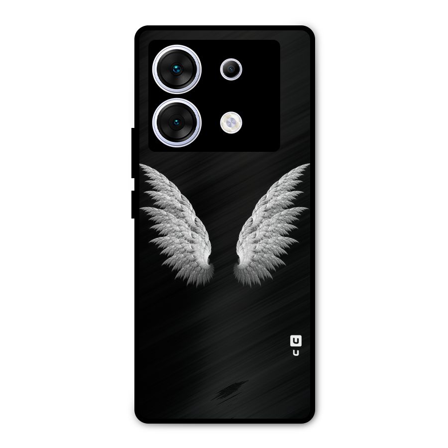 White Wings Metal Back Case for Infinix Zero 30 5G