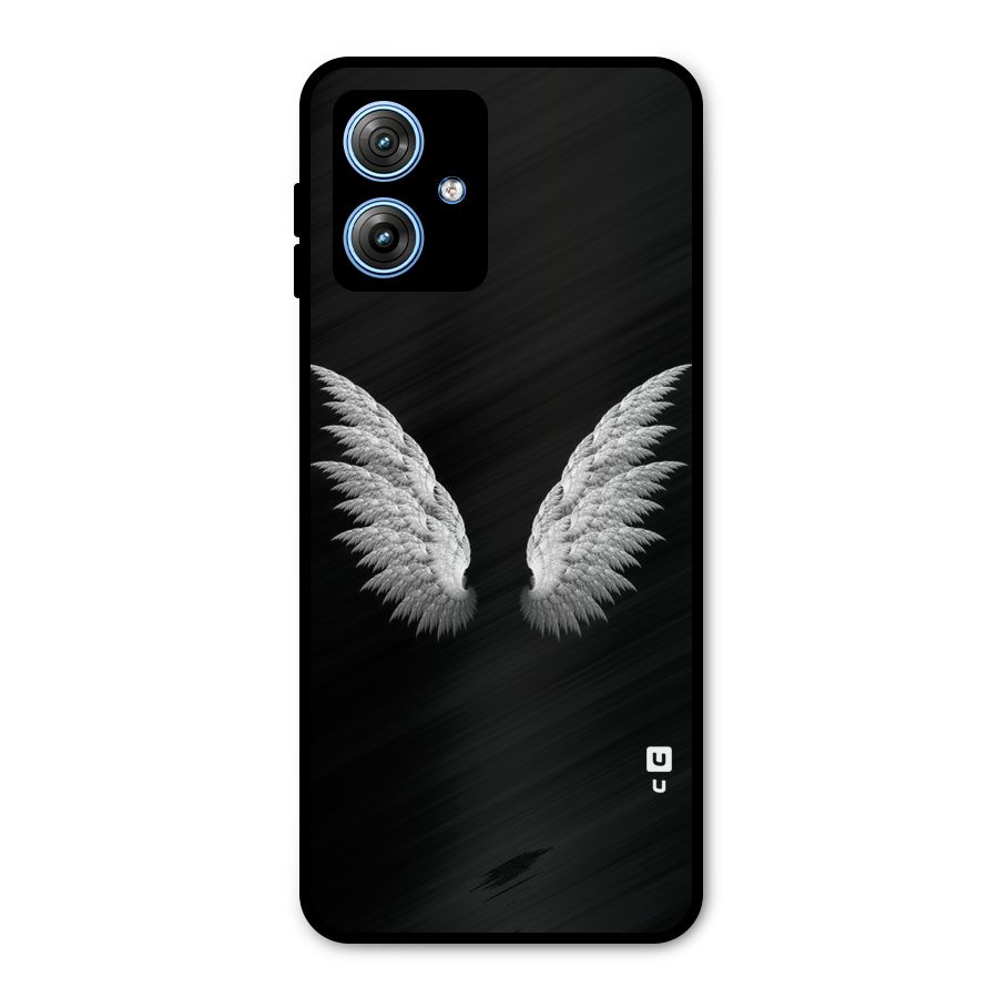 White Wings Metal Back Case for Moto G54
