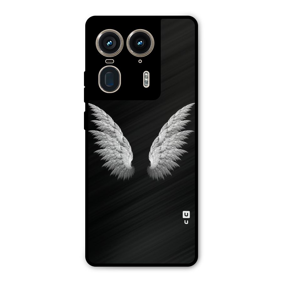 White Wings Metal Back Case for Motorola Edge 50 Ultra