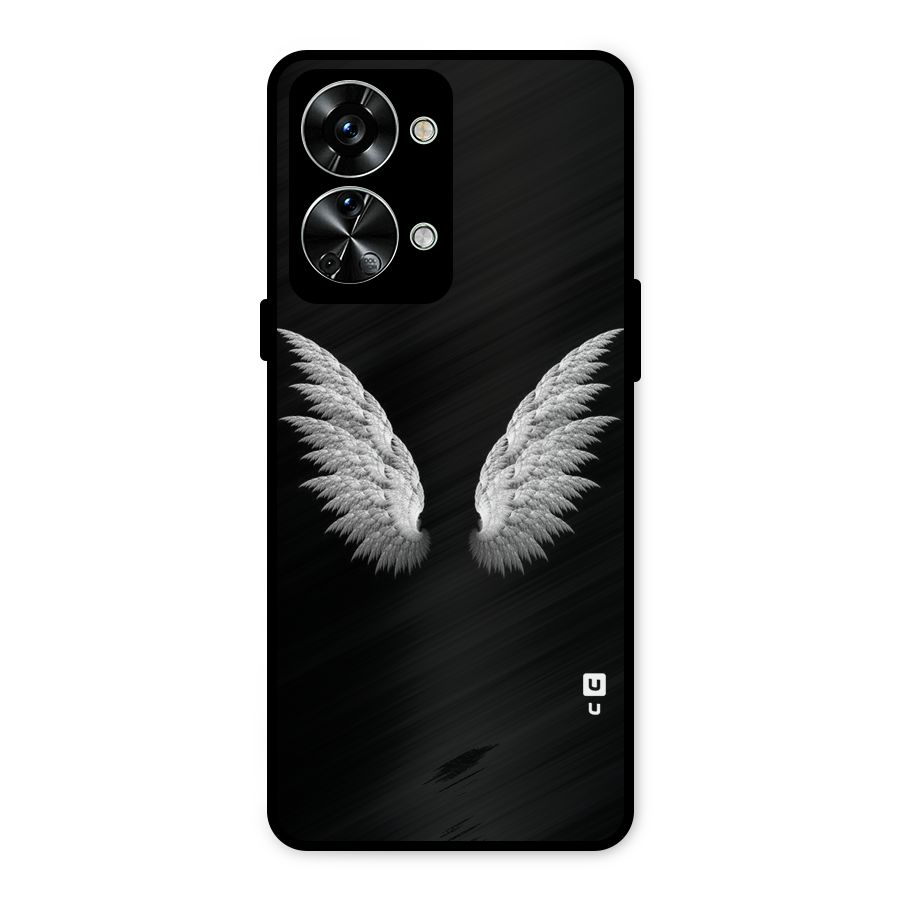 White Wings Metal Back Case for OnePlus Nord 2T