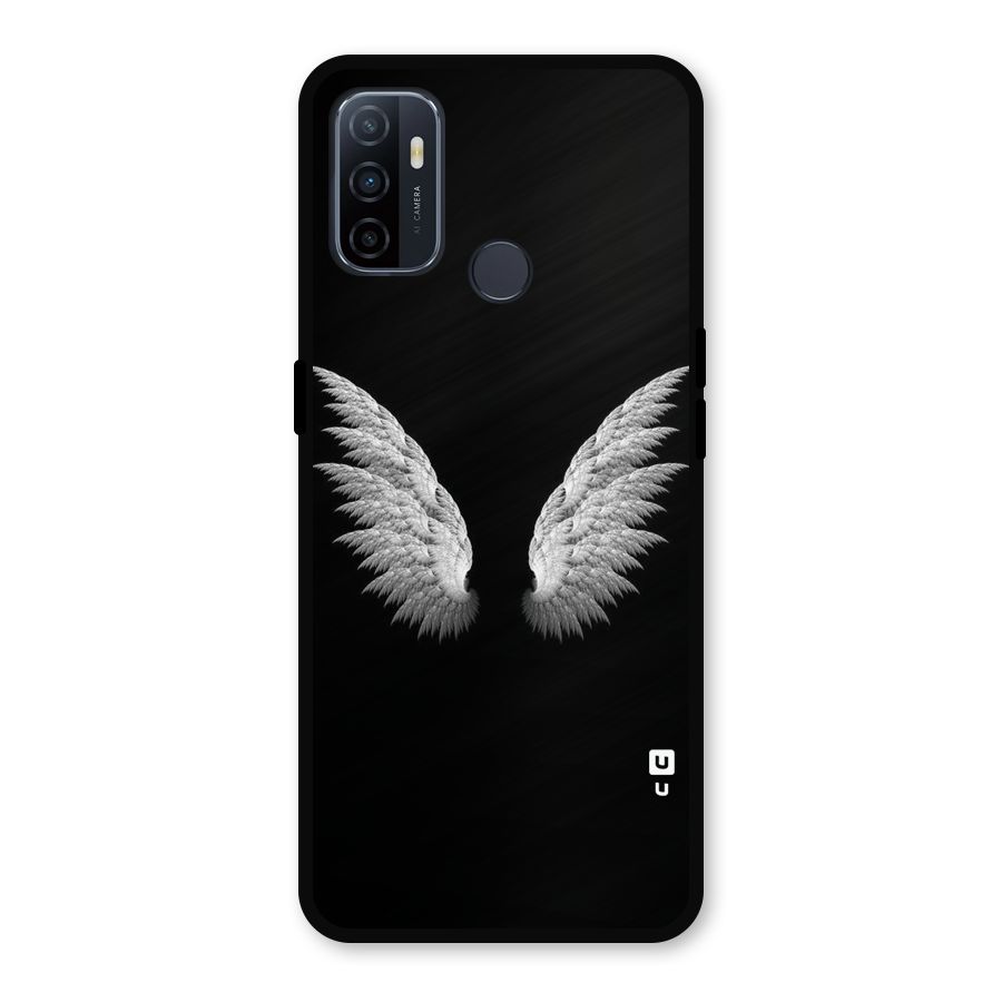 White Wings Metal Back Case for Oppo A53