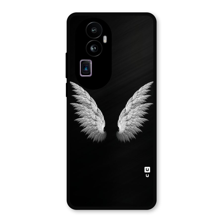 White Wings Metal Back Case for Oppo Reno10 Pro Plus