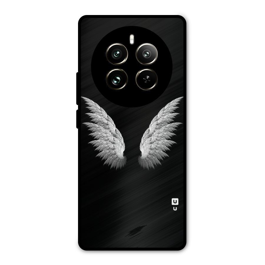 White Wings Metal Back Case for Realme 12 Pro