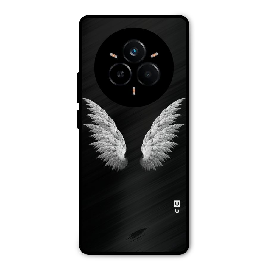 White Wings Metal Back Case for Realme 14 Pro