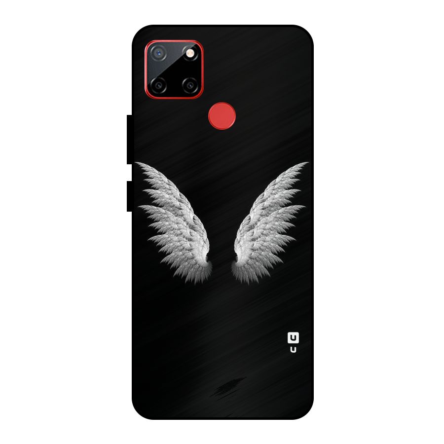 White Wings Metal Back Case for Realme C12