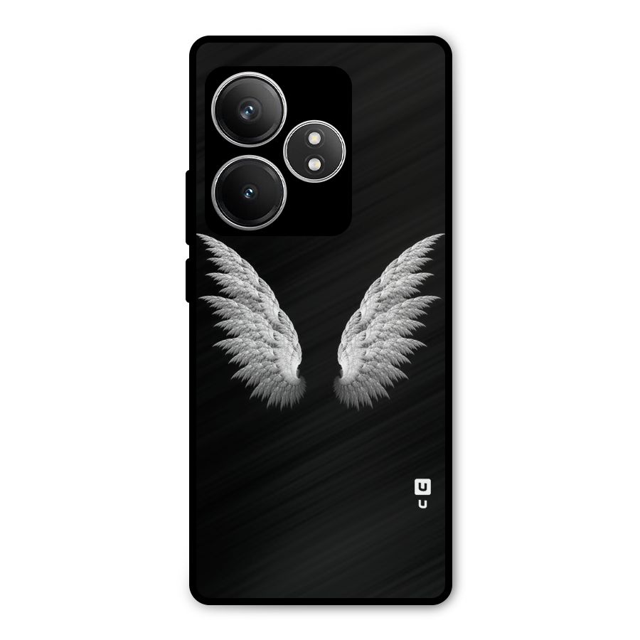White Wings Metal Back Case for Realme GT 6T