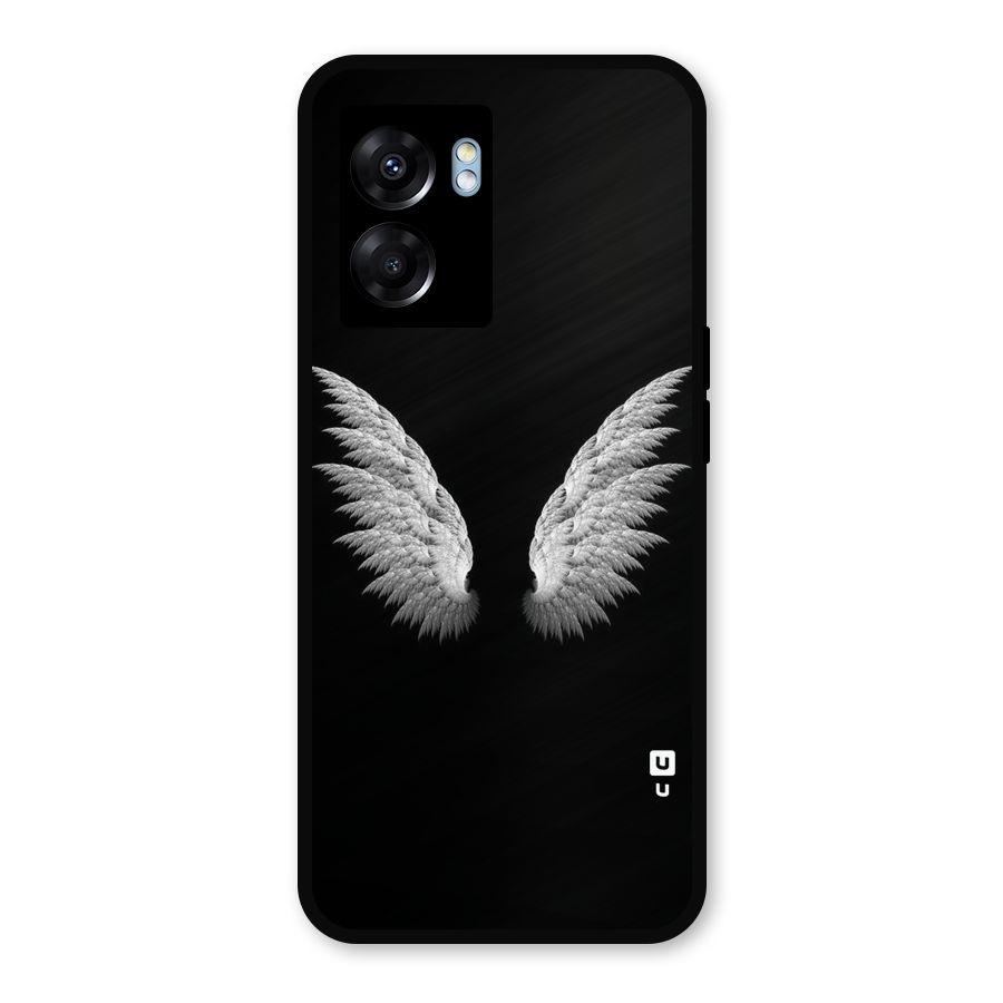 White Wings Metal Back Case for Realme Narzo 50 5G