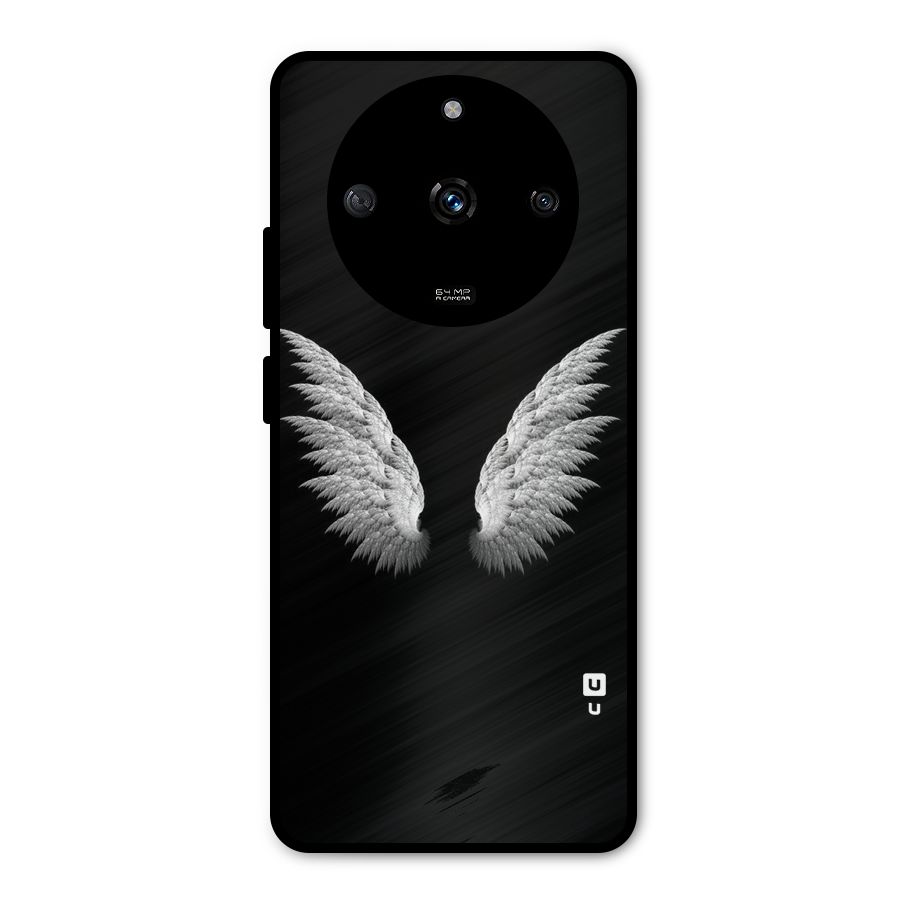 White Wings Metal Back Case for Realme Narzo 60 5G