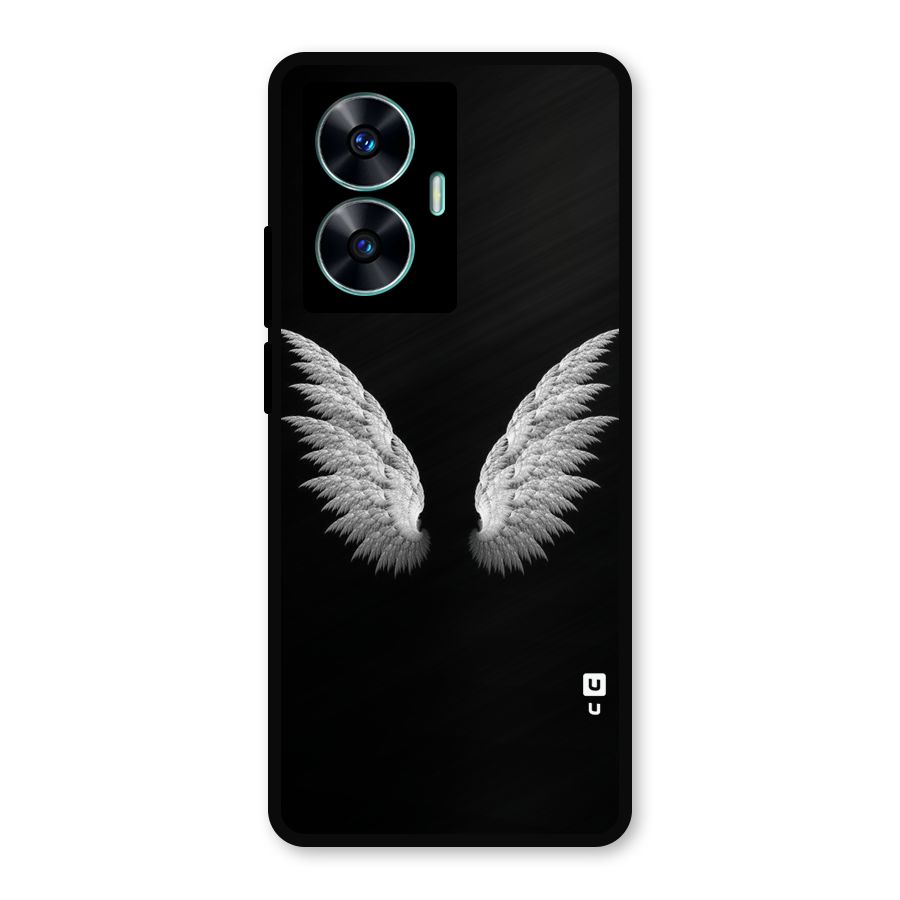 White Wings Metal Back Case for Realme Narzo N55
