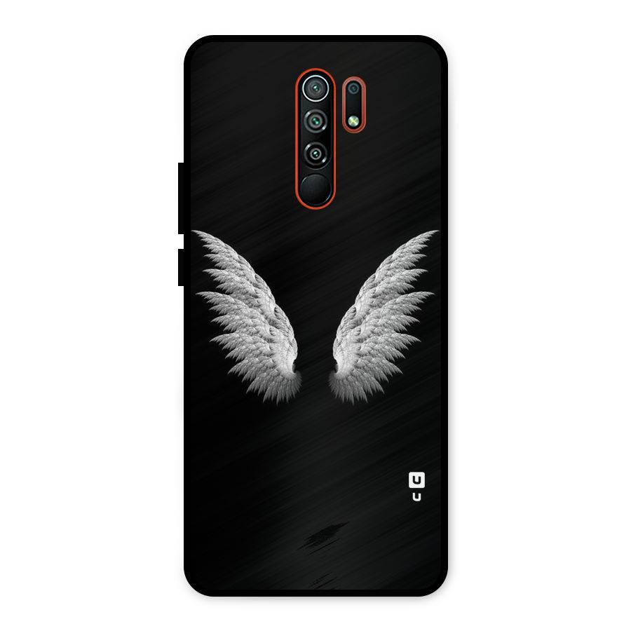 White Wings Metal Back Case for Redmi 9 Prime