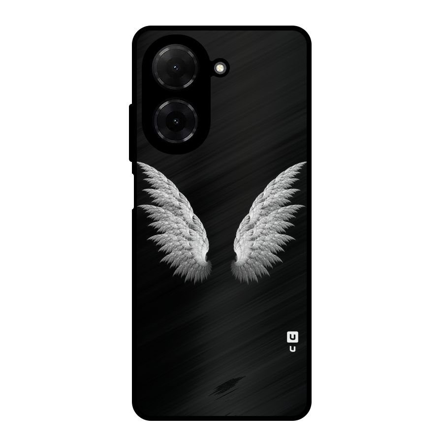 White Wings Metal Back Case for Redmi A5 4G