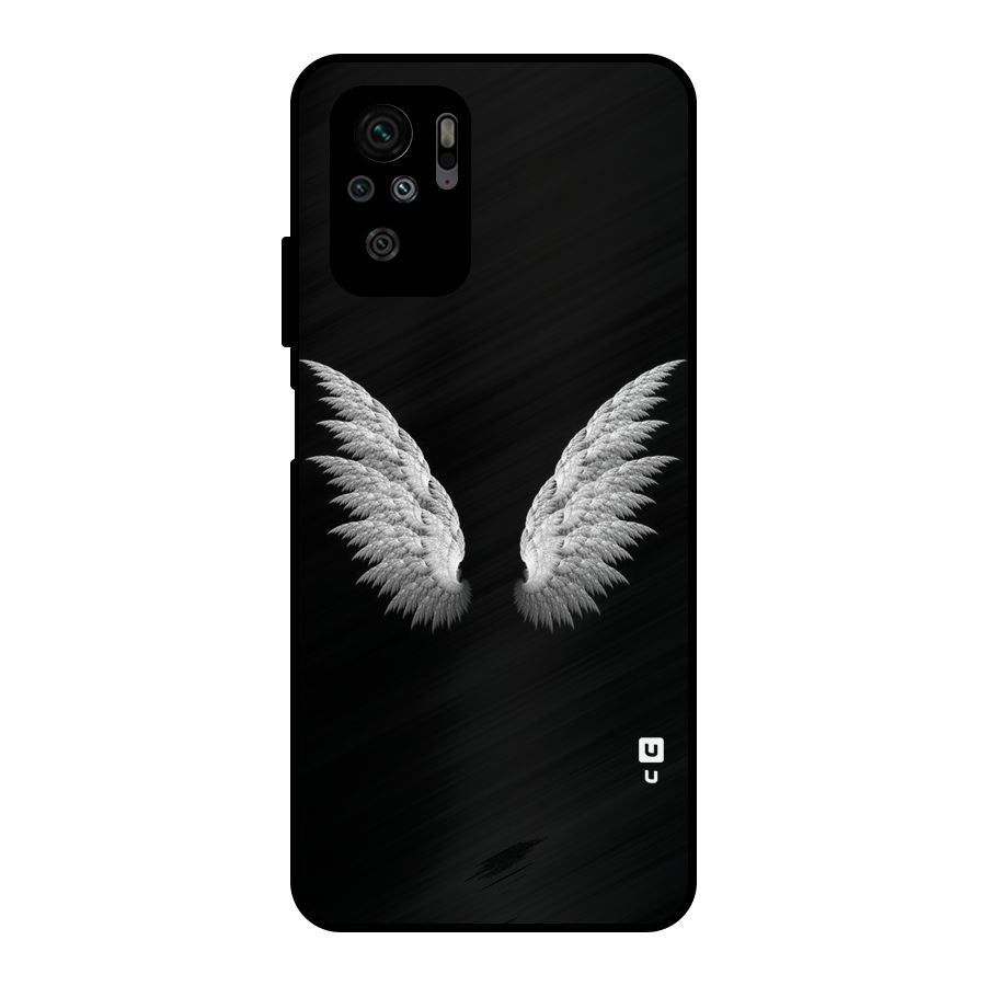 White Wings Metal Back Case for Redmi Note 10S