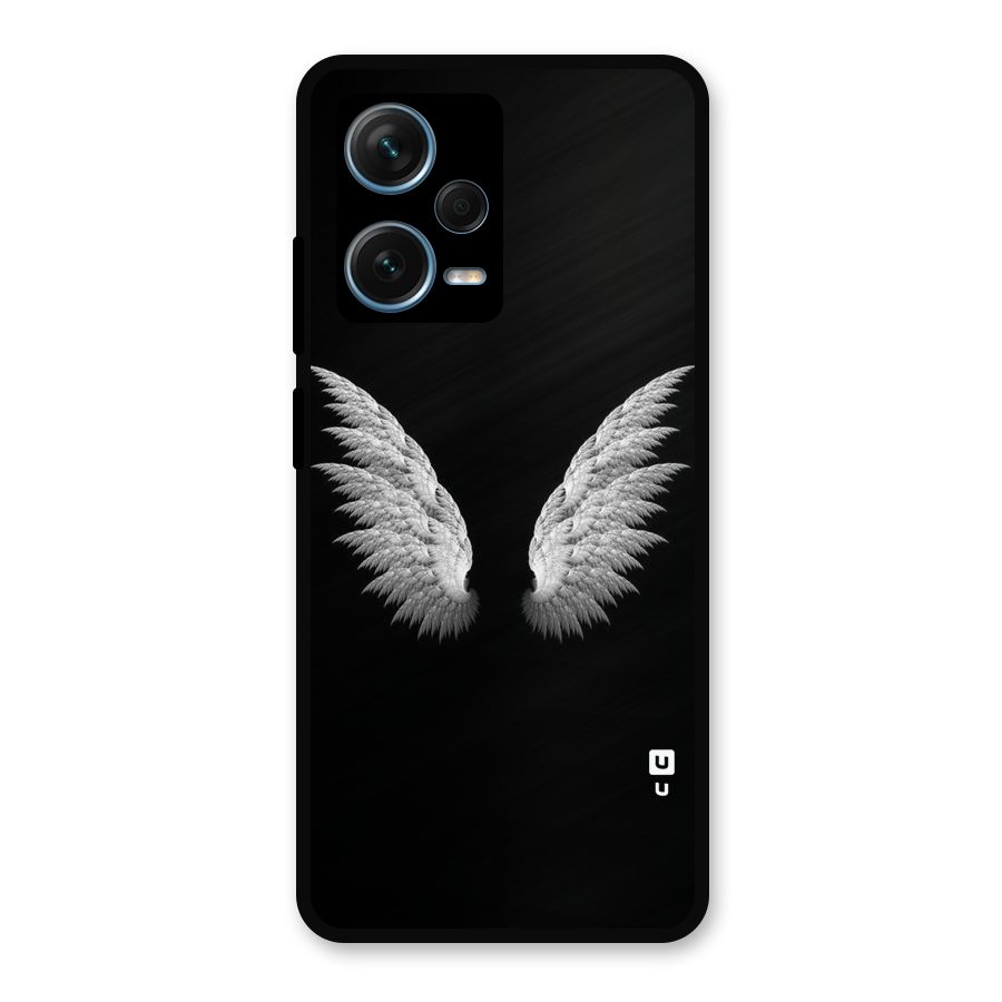 White Wings Metal Back Case for Redmi Note 12 Pro Plus 5G