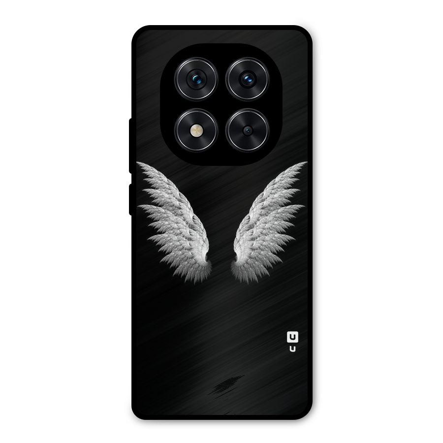 White Wings Metal Back Case for Redmi Note 14 Pro 5G
