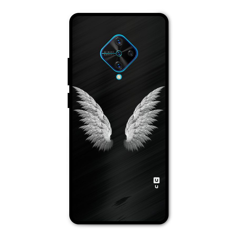 White Wings Metal Back Case for Vivo S1 Pro