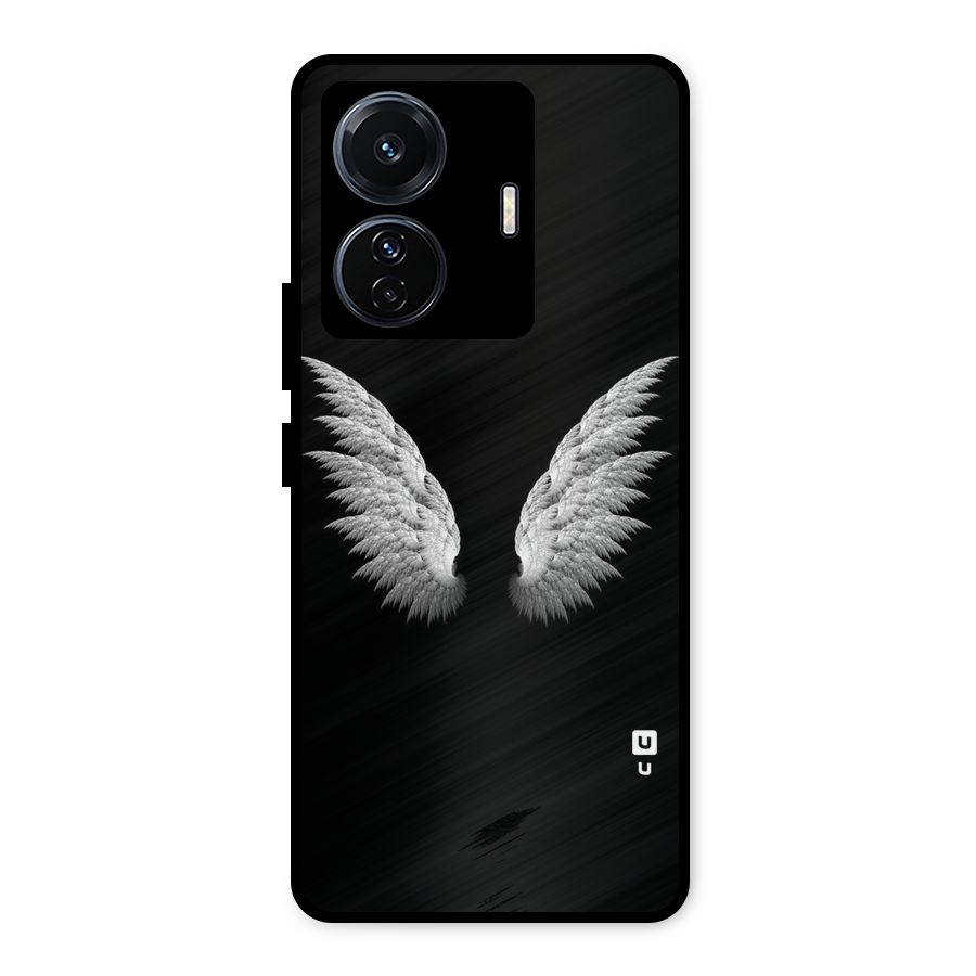 White Wings Metal Back Case for Vivo T1 Pro