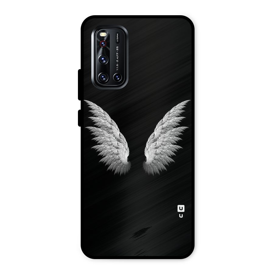 White Wings Metal Back Case for Vivo V19